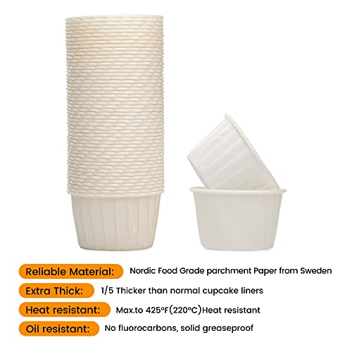 Bake Choice 50Pcs White Cupcake Baking Cups, Heavy Duty Parchment Paper Cupcake Liners 3.5Oz For Muffin, Cupcake, Dessert. #TOP2