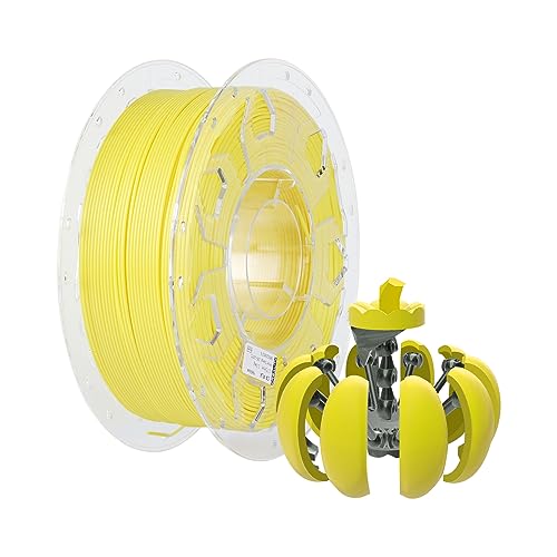 Image of Creality PLA Filament 1.75mm, 3D Printer Filament, 1.0kg (2.2lbs) Spool, No Warp Enhanced Toughness, Dimensional Accuracy ±0.03mm Printing Filament, Suitable for 3D Printers (Yellow)