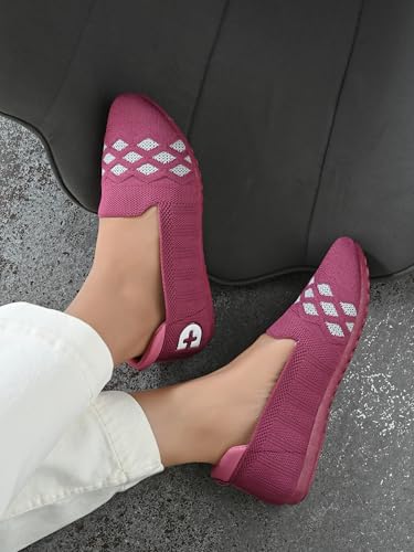 Image of Doctor Health Super Stylish Comfortable Classy Knitted Design Ballerina | Premium Look Flat Jutis | Non Slip Lightweight Shoes Bellies for Women | Dailywear Flat Bellies | Trendy Women Jutis Bellies