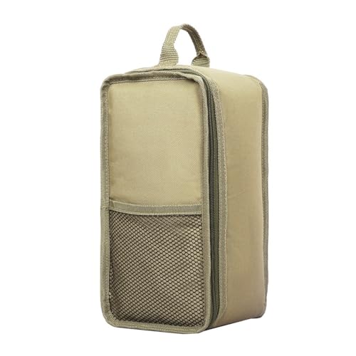 FUANA Bolsa de transporte para linterna de gas de camping de poliéster 600D con asa y bolsillo frontal