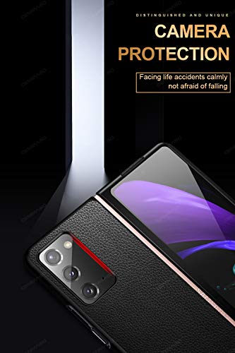 Capa para Galaxy Z Fold 2, capa fina de couro legítimo projetada para Samsung Galaxy Z Fold 2 (2020)