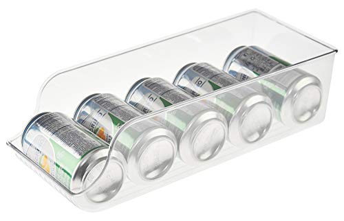 HOME-X Plastic Organizer for Soda and Drinks, Stackable Space Saver, Use in Refrigerator