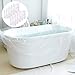 Hoobee 10 Pièces Revêtement Baignoire Jetable, Portable Sac de Bain Jetable - Ultra Grand Film épais et Doublure de Couverture, pour Baignoires Voyage, Ménage et d'Hôtel (120 x 260 cm)