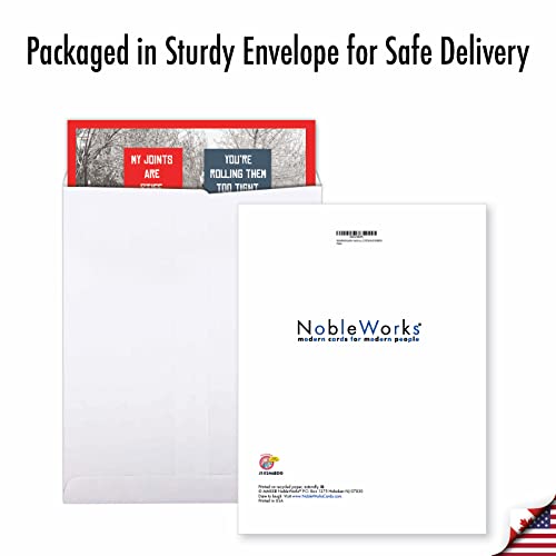 NobleWorks Jumbo Humorous Birthday Greeting Card 8.5 x 11 Inch with Envelope (1 Pack) Large Jumbo Bday Unlit Stiff Joints J10246BDG