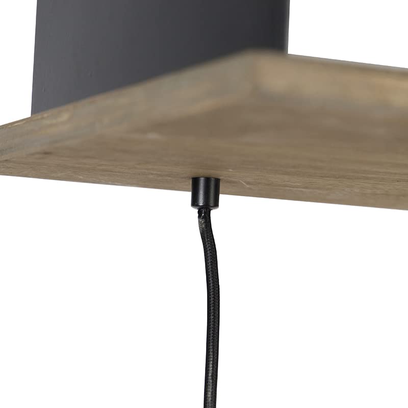 Qazqa Corda Pendelleuchte – Landhaus-Design, Schwarz, Ø 60 Cm, Aus Papierseil, Dimmbar, E27 Fassung, Für Wohn- & Esszimmer