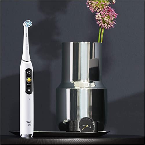 Oral-B iO9 Elektrische Zahnbürste mit wiederaufladbarem Griff, magnetische Technologie von Braun, 1 Ersatz, Farbdisplay, Ladegerät… – Ansicht 2