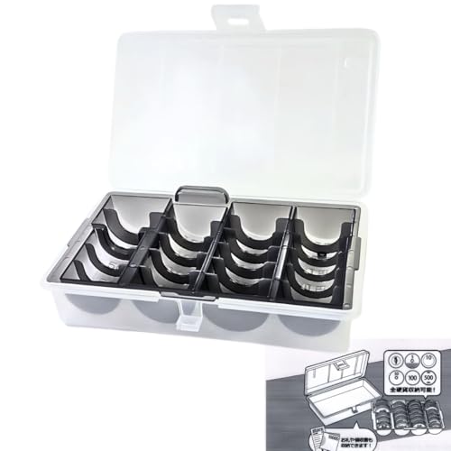 コインケース セパレート 日本製 コインホルダー 硬貨の携帯や仕分けに便利 領収書 お札 収納可能 (ブラック)