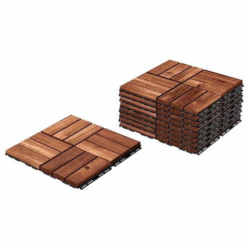 Ikea★runnen ★27枚(9枚✖︎3セット)ウッドデッキパネル Amazon.co.jp: IKEA RUNNEN 27枚セット フロアデッキ タイル