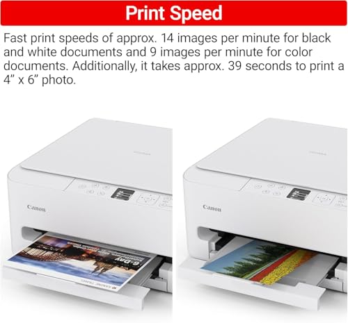 Image of Canon PIXMA TS6520 MFP Inkjet Printer for Home Office, Schoolwork, Documents, Labels, Photos, Crafts and Wireless Printing from Devices (7179C002) + Printer Cable + Cleaning Kit (6pc Bundle)