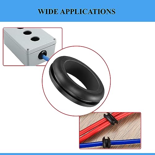 Image of Blanking Closed Rubber Grommets and Open Wiring Grommet 6mm to 40mm (Open Grommets, 6mm)