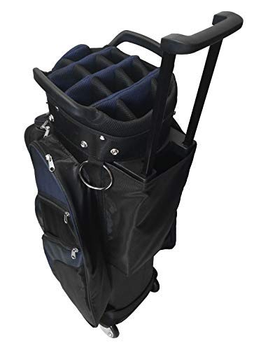 CaddyDaddy Roadrunner Wheeled Cart Golf Bag (Black/Blue)