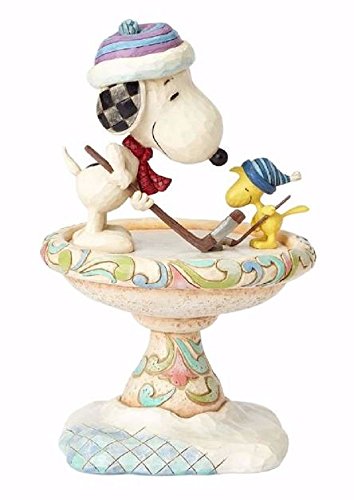 Enesco Peanuts by Jim Shore Snoopy and Woodstock, 8” Stone Resin Figurine, Multicolor