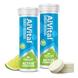 AiVital™ Sugar Free Electrolyte Tablets, Essential Electrolytes with BCAA and Selenium for Active Hydration-No Sugar, Keto Friendly, Vegan and Non-GMO, 20 Servings