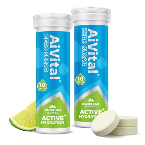 AiVital&trade; Sugar Free Electrolyte Tablets, Essential Electrolytes with BCAA and Selenium for Active...