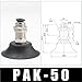 1pc PAK Series Manipulator Pneumatic Accessories Rubber Sucker Industrial Vacuum Suction Cup Chuck(PAK-50 Black)