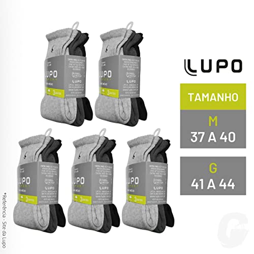 Kit 15 Pares De Meias Esportiva Lupo Cano Médio Algodão 3245 Original