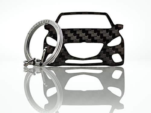 BlackStuff Carbon Fiber Keychain Keyring Ring Holder Compatible with 3 2013-2019 BS-760 image 4