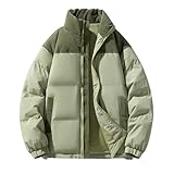 Winterjacke Herren Daunenjacke Warm Jacke Herren Übergangsjacke Sportlich Leicht Steppjacke ohne Kapuze Casual Puffer Jacke Große Größen Outdoor Softshelljacke Baumwolle Kleidung Outdoorjacke