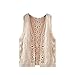 Damen Weste,Strickweste,Damen Floral Häkelweste Retro Beige Hohle Raute Kapok Blume Spitze Ärmellos Vorne Offen Kurze Weste Schal Strickjacke Strick Boho Hippie Gilet Bluse Sommer Bikini Cover Up, Damen Sommer günstig Kaufen-Damen Weste,Strickweste,Damen Floral Häkelweste Retro Beige Hohle Raute Kapok Blume Spitze Ärmellos Vorne Offen Kurze Weste Schal Strickjacke Strick Boho Hippie Gilet Bluse Sommer Bikini Cover Up,