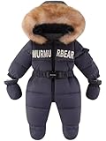 JELEUON Baby Infant Kids Boys Girls Winter Warm Coat Romper Outwear Hooded Snowsuit Ski Jacket Jumpsuit