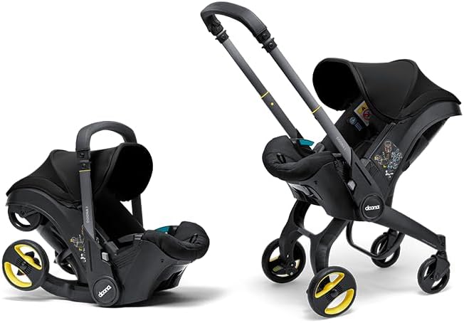 i Baby Car Seat & Travel Stroller Nitro Black - Convertible 0+ Car Seat and Pram with 5 Point Safety Harness - Ergonomic Pushchair and Travel System - ISOFIX Base Sold Separately