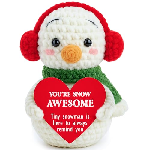 Mini funny Snowman Birthday Gifts for Women Men Cowokers Friend
