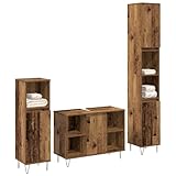 【Design intelligent et rangement】 Bien pensé, ce set de meubles propose beaucoup d’espace de rangement avec ses compartiments, étagères et portes adaptées au rangement des produits de toilette et autres essentiels. Les dimensions pratiques et le dos fini permettent un placement flexible, assurant une salle de bain propre et esthétique.