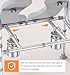 Toilet Seat Riser for Seniors, 500lb Anti-Wobble Anti-Tip Design Large Size for Large People, Handicap Elevated Toilet Seat, Adjustable Height & Width with Handles, Fit Any Toilet