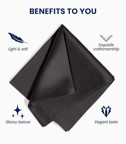 Image of Selected Hanky 100% Pure Silk Pocket Square for Men