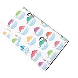 [MOSHI MOSHI] キーケース 三つ折り 鍵 ケース 4連キーホルダー キーリング スマートキー ペンギンのヒナ かき氷 ドット 04：ホワイト