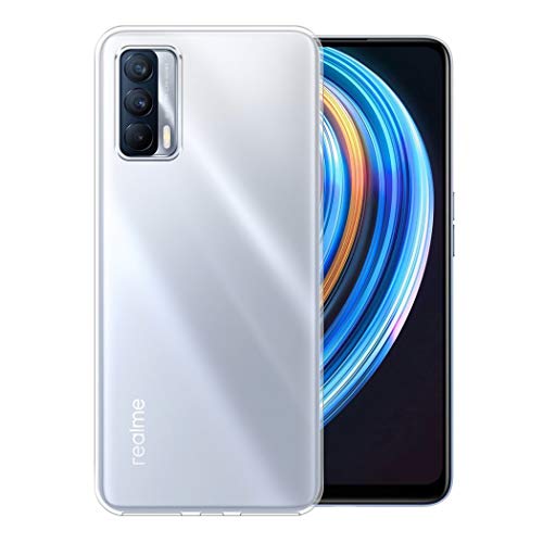 Image of Fashionury Crystal Clear Case for Realme X7 | Yellowing Resistance | Transparent TPU Silicone | Raised Camera Lips | Slim Transparent Cover