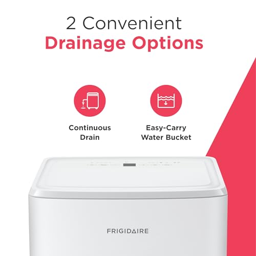 Frigidaire 22-Pint Portable Dehumidifier with Wi-Fi and Energy Star Certification for Small/Medium Rooms, Bedrooms & Bathrooms, Custom Humidity Control, Auto Shut Off, White - image 9
