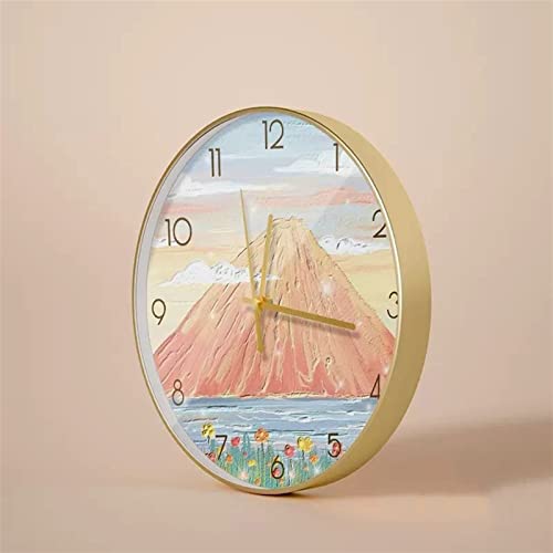 Horloges murales de décoration au design minimaliste marron