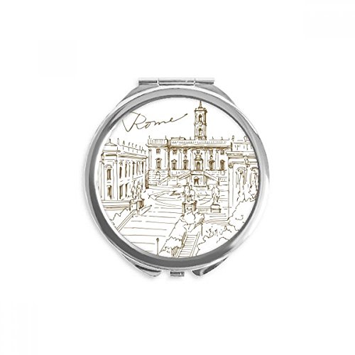 Miroir Fontana di Trevi à Rome idée cadeau maquillage de poche rond