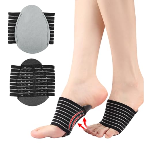 SSKHE 1 paio di manicotti di supporto per arco plantare con design antiscivolo, compressione imbottita extra spessa per fascite plantare, sperone calcaneare, piedi piatti, comfort per il giorno e la