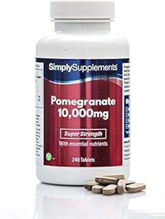 Pomegranate Extract Tablets | Potent 10000mg Formulation | 240 Tablets = Up to 4 Month Supply | with Added Vitamin C for Antioxidant Support | Vegan & Vegetarian Friendly | Manufactured in The UK