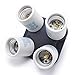 LimoStudio 4 in 1 Socket Adapter Holder E27 Bulb Lamp Light Socket Splitter UL Approved for Photo Studio Lighting, AGG813