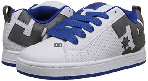 DC Men's Court Graffik XE, White/Blue/Grey, 13 M US - Thumbnail 7