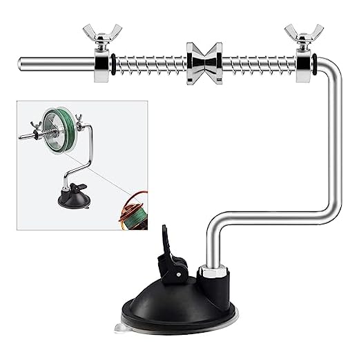 Fishing Line Spooler Portable Fishing Reel Winder Spooler with Suction Cup Spooling Station System Adjustable Spooler Machine Winding Device