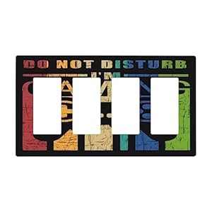 Game Videos Gaming Playing 4 Gang Quad Rocker Light Switch Cover Plate Decorative Electric Faceplate Switchplate Living Room Bedroom Decorate Jumbo Screwless