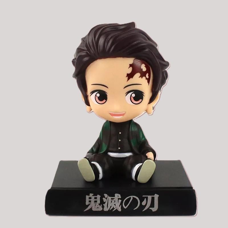 Image of Awestuffs Phone Holder Car Decoration Bobblehead Action Figure Pack of 1 (Tanji D Slayer)