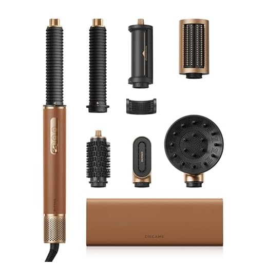 Dreame AirStyle Pro 2, 7-in-1-Hairstyler, Schnelltrocknend, 2 Lockenaufsätze, Volumen für das Haar, glättende Bürste, Frizz-Reduzierung, Lederset, Airflow-Styling, Magnetdesign