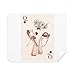 Playing Cards Heart Q Pattern Cleaning Cloth Screen Cleaner 2pcs Suede Fabric