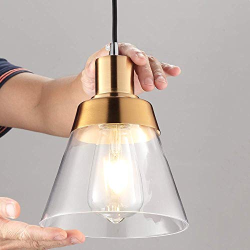 Lampes suspendues en verre pour une ambiance douce en éclairage de chevet de chambre