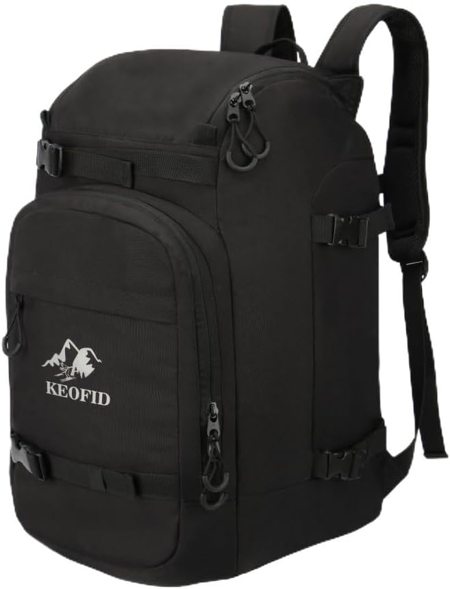KEOFID Ski Boot Bag for Men and women, 50L ski travel backpack and Snowboard Bag
