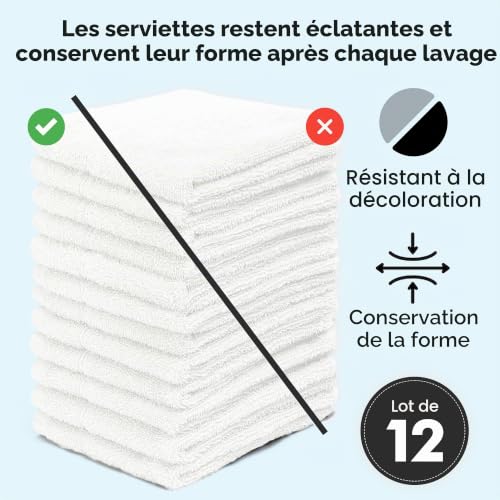 Débarbouillettes coton anti-irritation serviettes séchage rapide - 5