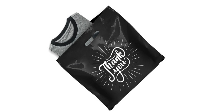 Amazon.com: 20x20 Black Thank You Merchandise Bags, Spark Design