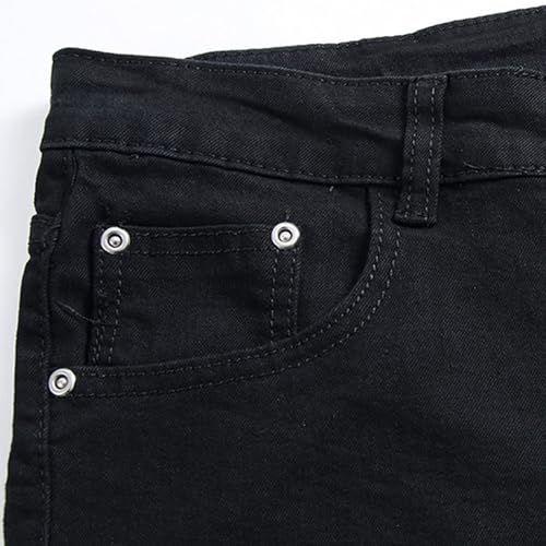 Men Distressed Denim Pants Loose Fit Ripped Relaxed Jean Comfort Flex Waist Straight Leg Jeans4