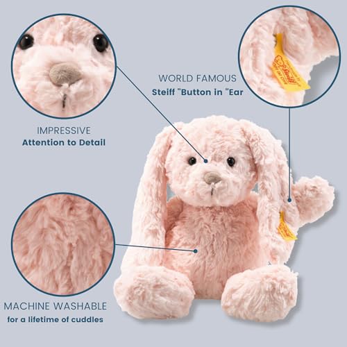 Doudou lapin Tilda Steiff 30 cm peluche lavable rose orchidée