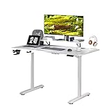 SOSINYA Mesa Escritorio elevable con Memoria de Altura Ajustable, estación de Trabajo para computadora, 120 x 60 cm, Soporte para Monitor para Oficina en casa